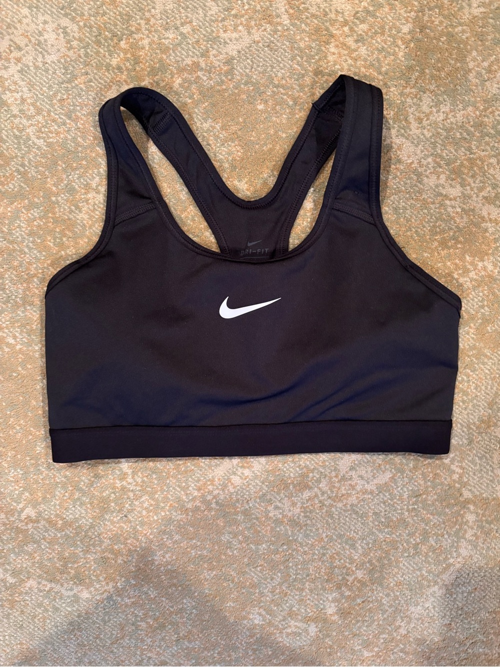 Nike Dri-FIT Sports Bra Womens Large Black Racerback Padded Medium Support